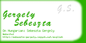 gergely sebeszta business card